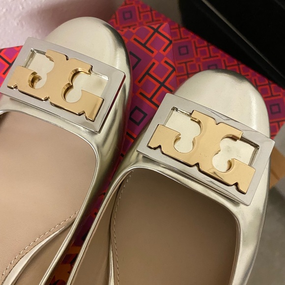 Tory Burch gigi pump spark gold size6 - Picture 2 of 6